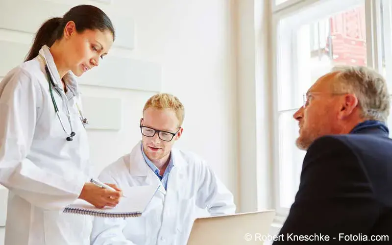 Patient bekommt Diagnose