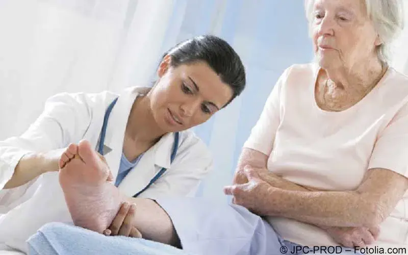 Wundversorgung am Fuß