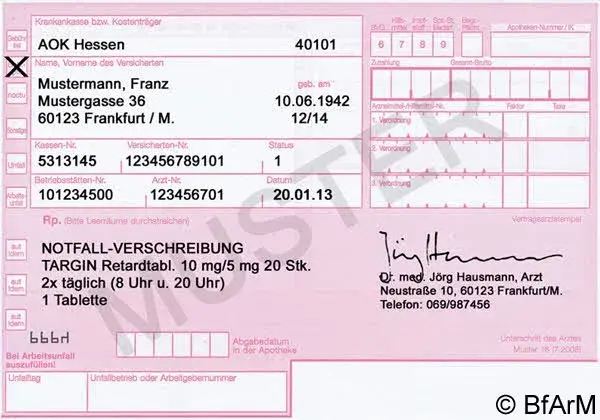 Rezept BTM Notfallverschreibung