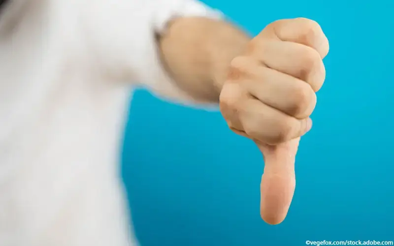 Daumen nach unten