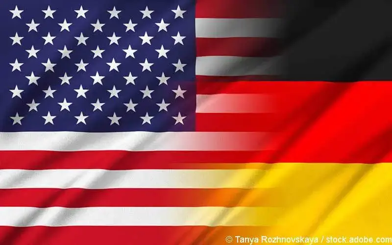 Deutschland-USA-Flaggen 