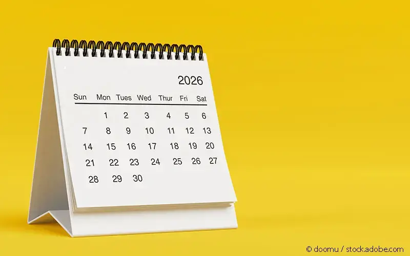 Kalender gelber Hintergrund