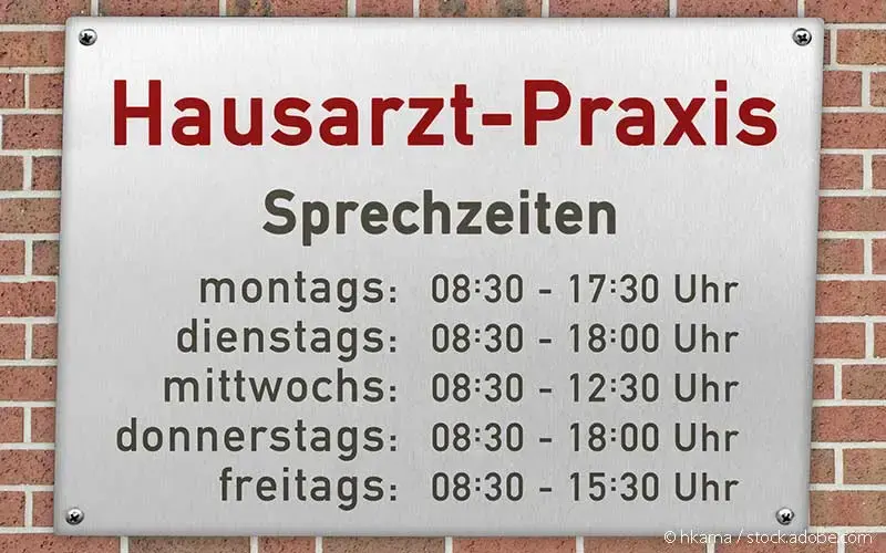 Hausarztpraxis Schild