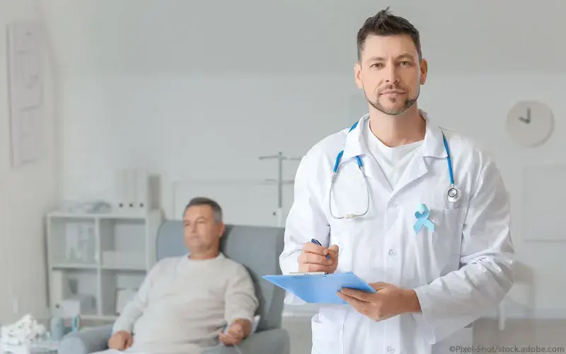 Onkologe und Patient