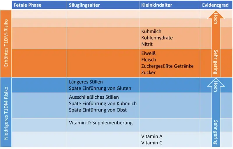Ernährung und T1DM-Risiko
