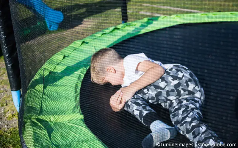 Kind Verletzung Trampolin