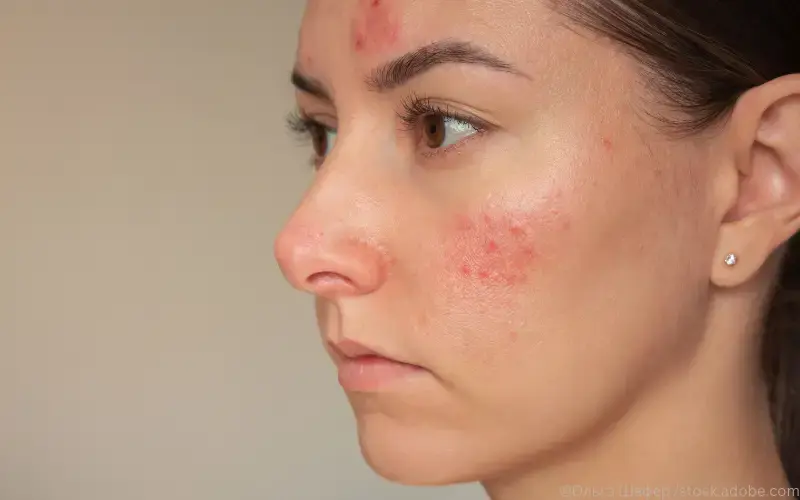 Akne Wangen Stirn