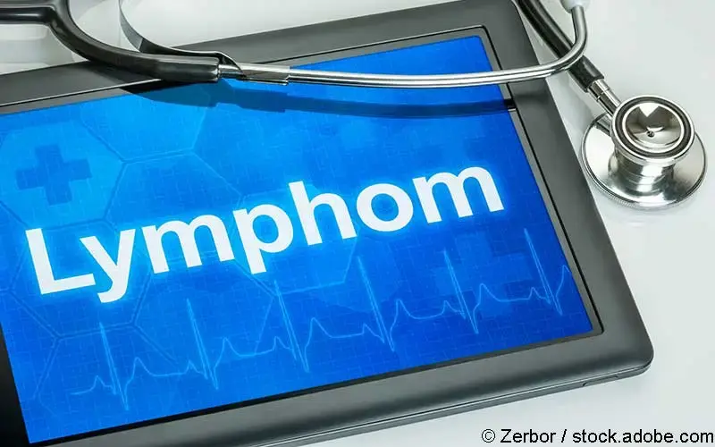 Lymphom Tablet Schriftzug
