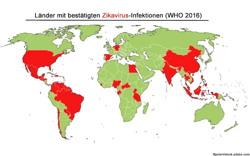 Zikavirus-Infektion Karte
