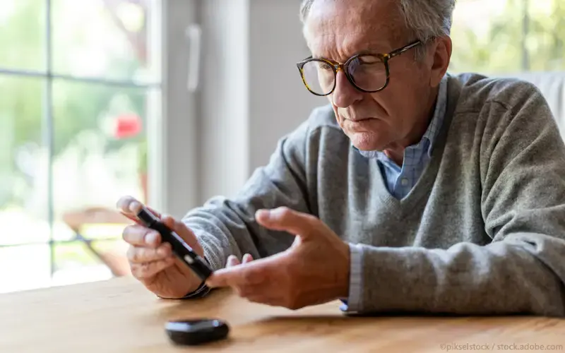 Älterer Mann Diabetes