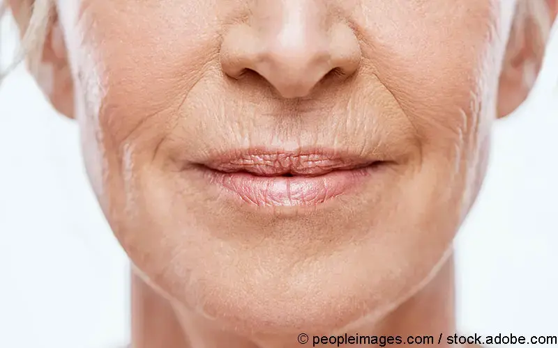 Frau Gesichtsfalten