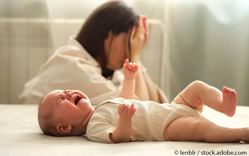 Frau postnatale Depression 