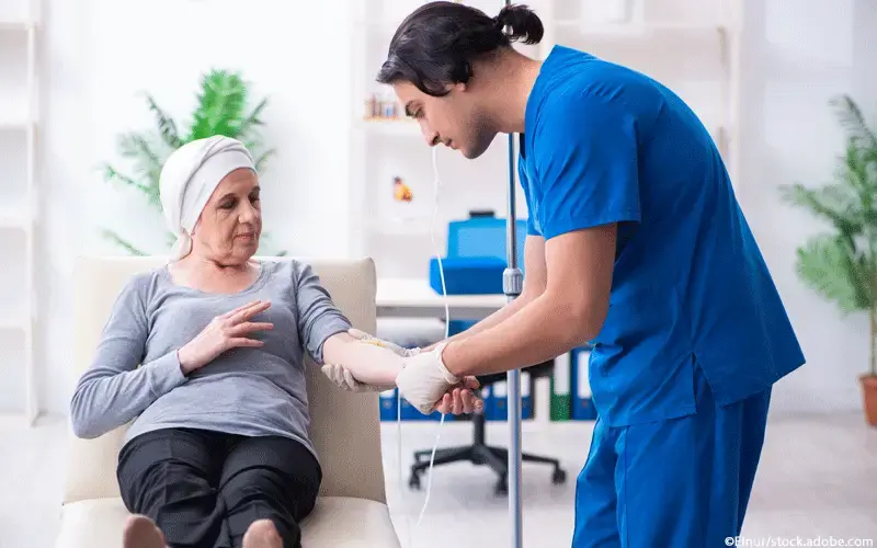 Krebspatientin Infusion