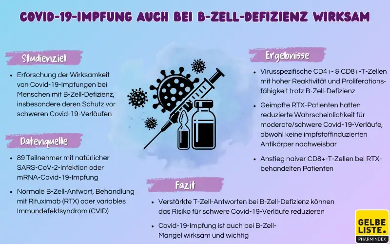 Covid-19-Impfung auch bei B-Zell-Defizienz wirksam 